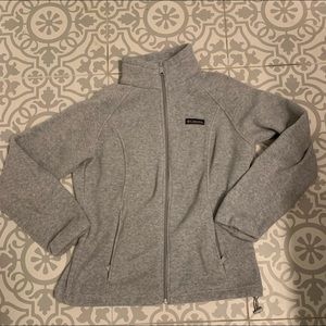 Columbia heather grey full zip up